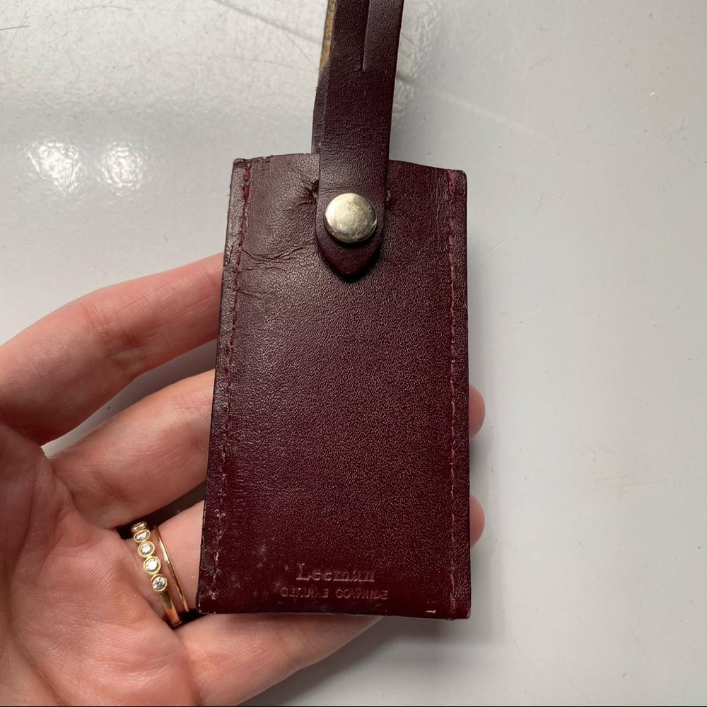 Vintage leather Marriott Club Marquis luggage tag - Picture 7 of 8